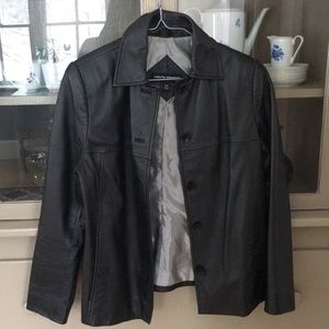 Womens petite leather jacket